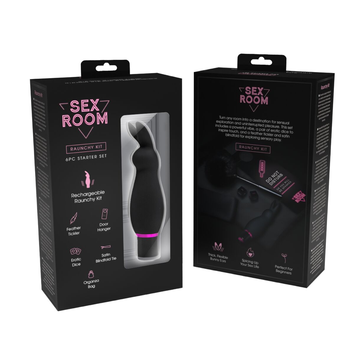 Bullet Vibrator Sex Room RAUNCHY Black Set