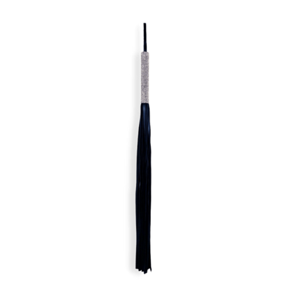 Tyche - Black Vegan Leather Sex Whip, Spanking Toy